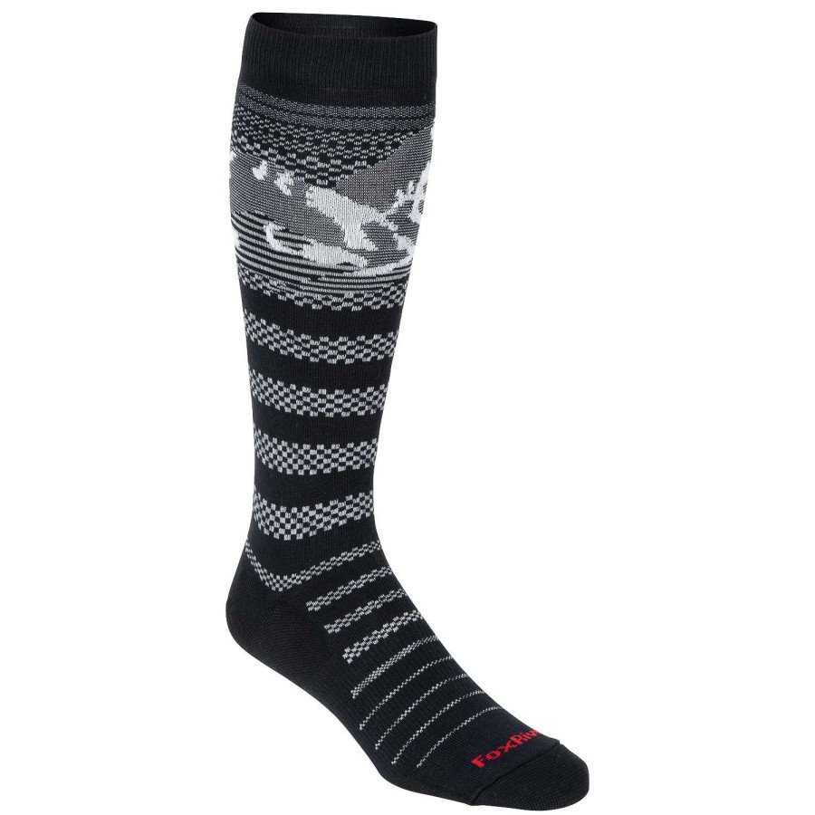 Apparel * | Discounts Foxriver Chatter Eco Thermolite Unisex Snow Socks 1-Pack Black