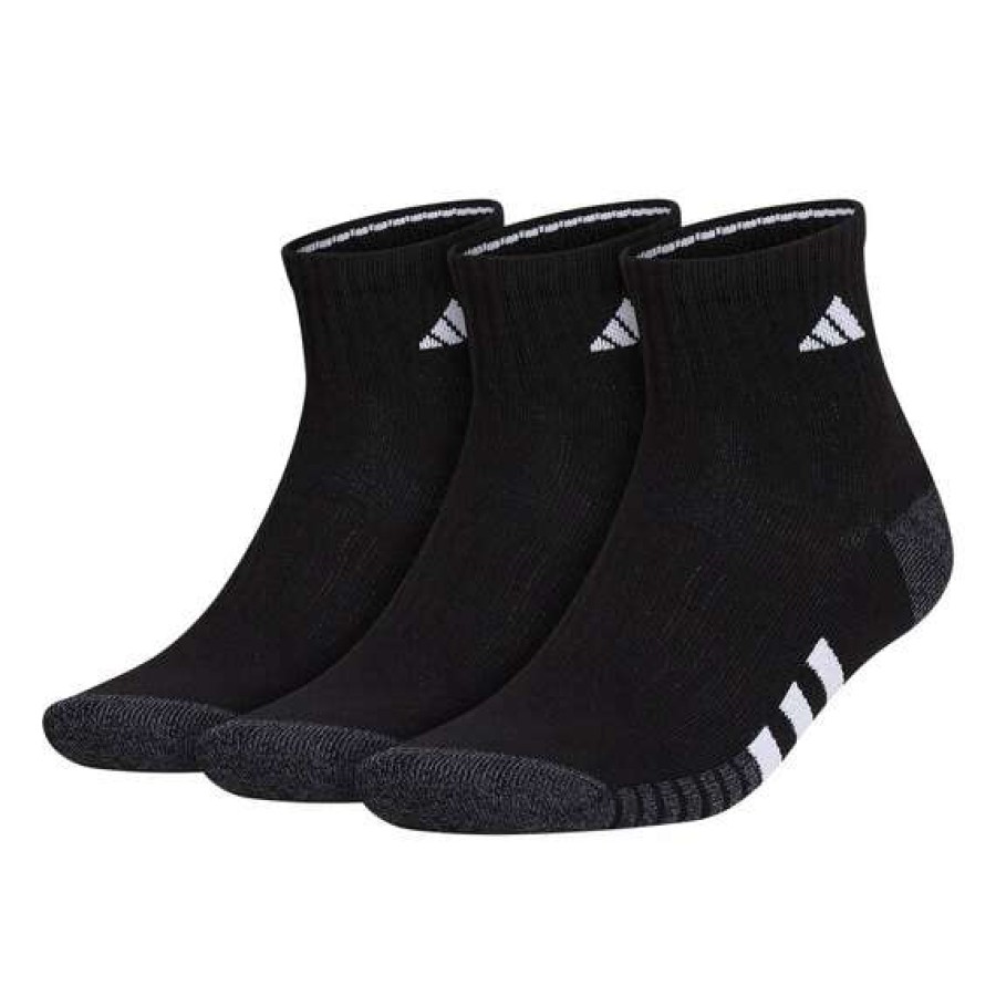 Apparel * | Fashion Adidas Cushioned Ii Quarter Socks 3-Pack Black