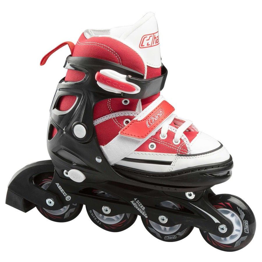 Games & Toys * | Discount Sale Harsh Youth'S Canvas Adjustable Inline Skates Red