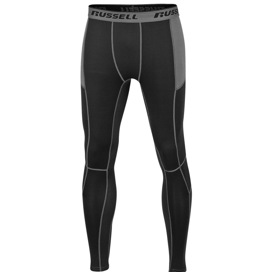 Apparel * | Popular Russell Athletic Men'S Compression Leggings Black/Gray