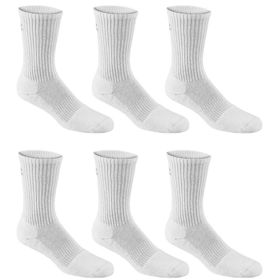 Apparel * | Discount Sale Under Armour Training Cotton 2.0 Crew Socks6-Pack White