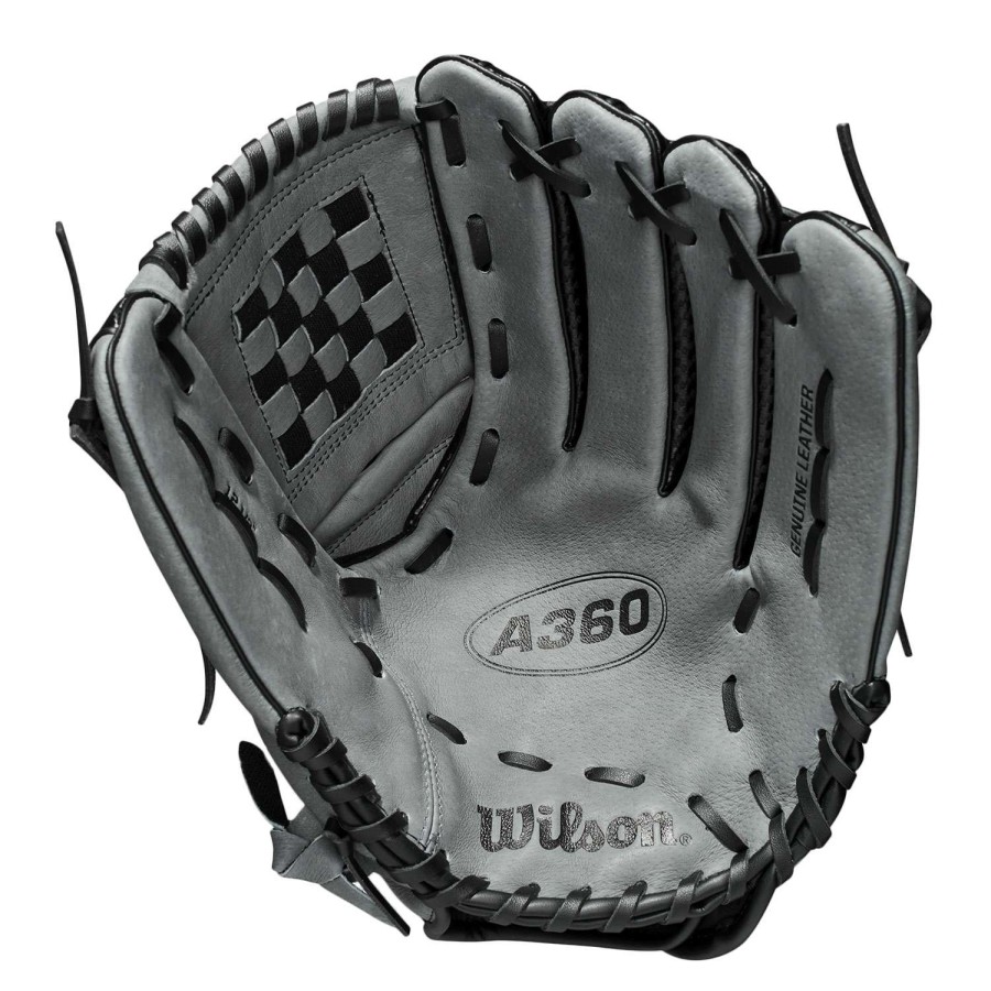 Sports * | Best Sale Wilson A360 12.5 Utility Baseball Glove Black/Gray