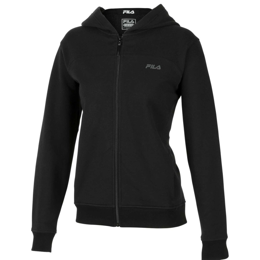 Apparel * | Online Discount Fila Women'S Never Lose Full-Zip Fleece Hoodie Black