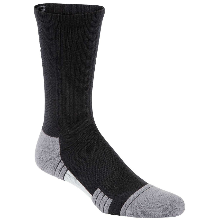 Apparel * | Best Sale Under Armour Men'S Team Crew Socks Black/Gray/White