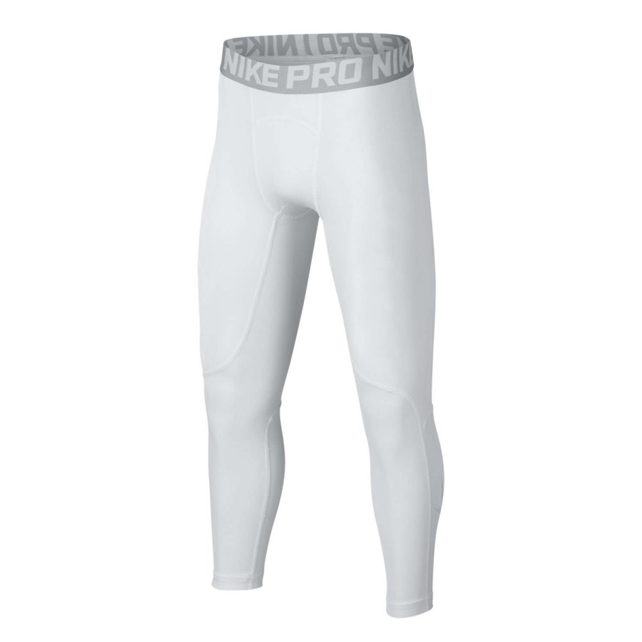 Apparel * | Promotion Nike Boys' Pro 3/4 Training Tights White