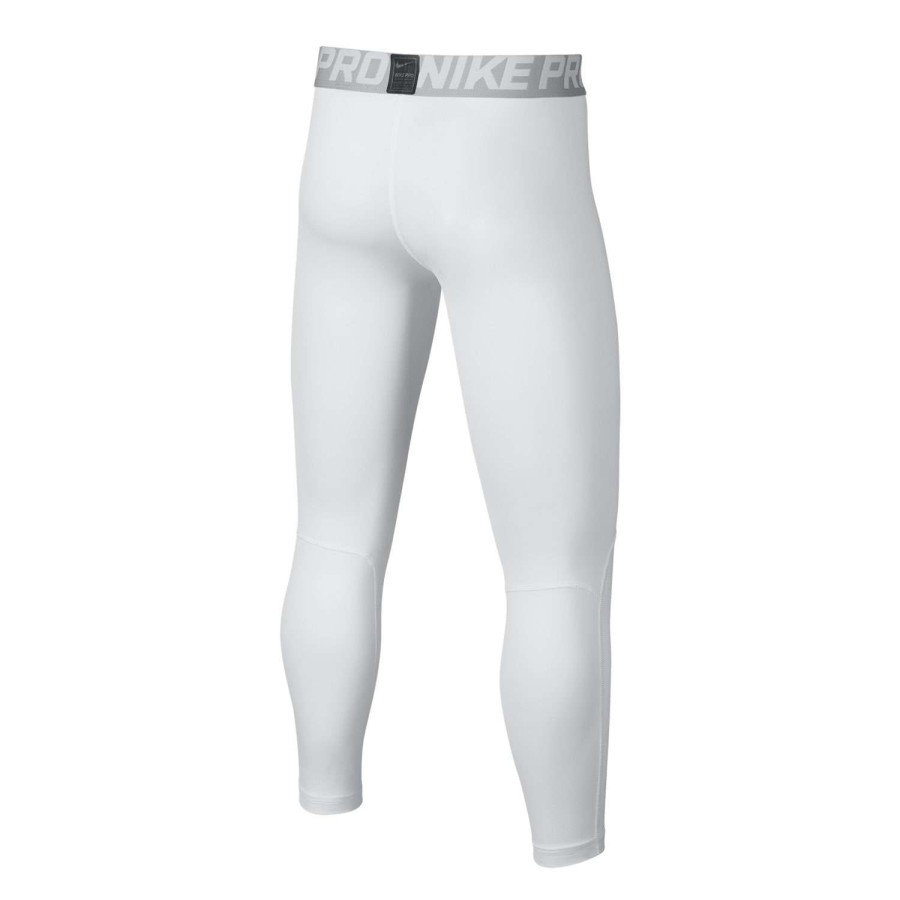 Apparel * | Promotion Nike Boys' Pro 3/4 Training Tights White