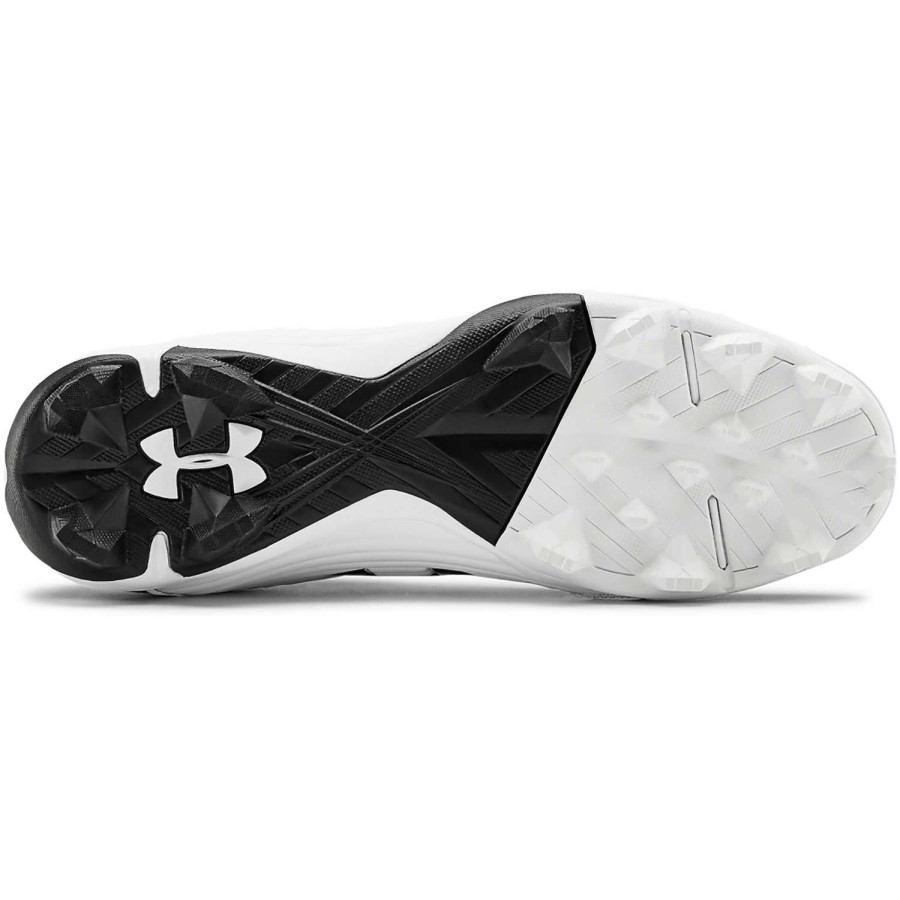 Footwear * | Exclusive Under Armour Men'S Leadoff Mid Rm Baseball Cleats Black/White